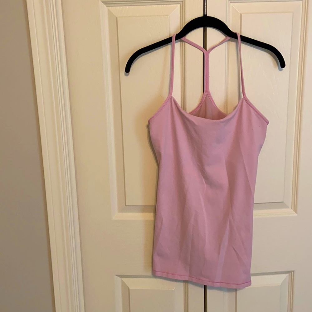 Lululemon light pink tank with built in bra!